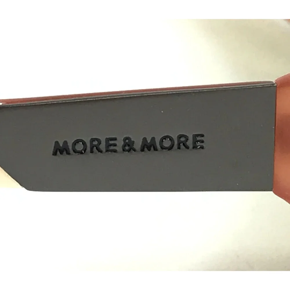 More & More Sunglasses Mod.54290 Col.230 Nude Orange Rectangle with Green Lenses